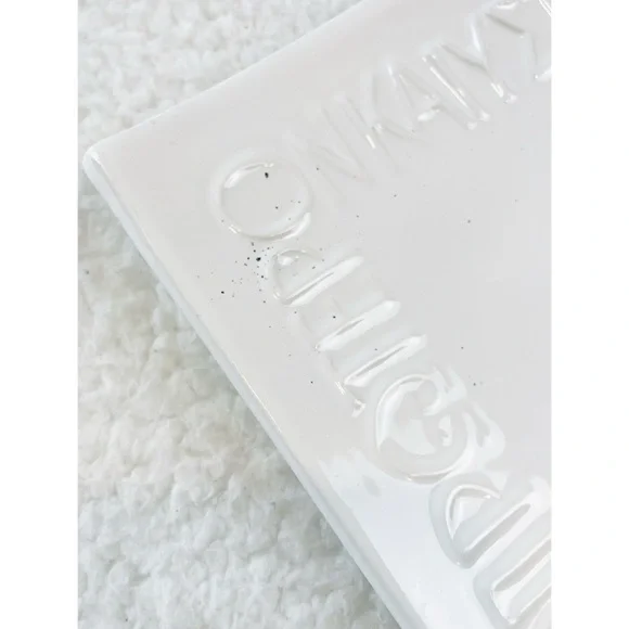 YRIA PAROS • White Handmade Greek Square Serving Plate - Picture 10 of 13